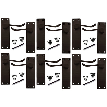 Marketplace JPG companion for Multipack Door Handles Victorian Scroll Lever 150mm Latch - Matt Black 1/4/6 Pairs