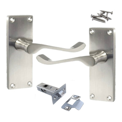 Marketplace JPG companion for Door Handles Scroll Lever Internal Latch - Satin Pack 118 X 40mm