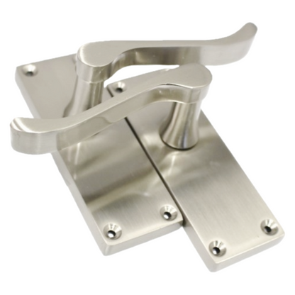 Door Handles Scroll Lever Internal Latch - Satin 118 x 40mm