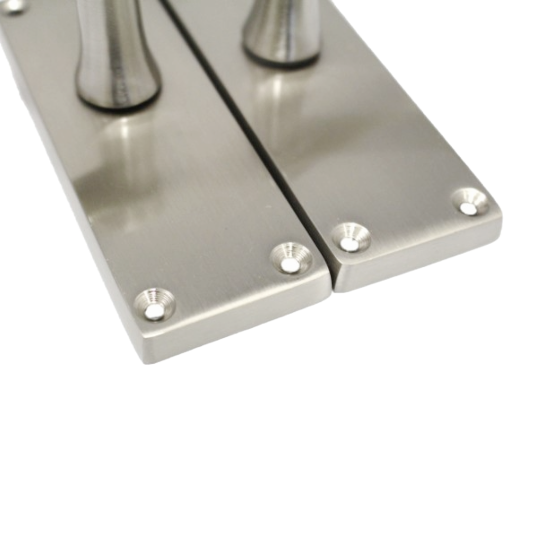 Door Handles Scroll Lever Internal Latch - Satin 118 x 40mm