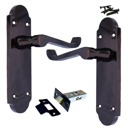 Marketplace JPG companion for Epsom Door Handle Latch Scroll Lever - Black Nickel Pack