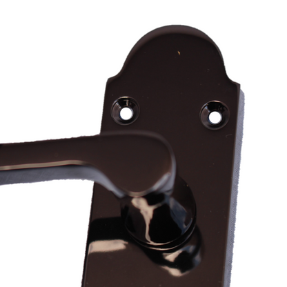 Epsom Door Handle Latch Scroll Lever - Black Nickel Pack