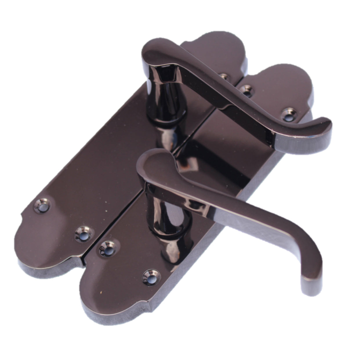Marketplace JPG companion for Epsom Door Handle Latch Scroll Lever - Black Nickel Pack