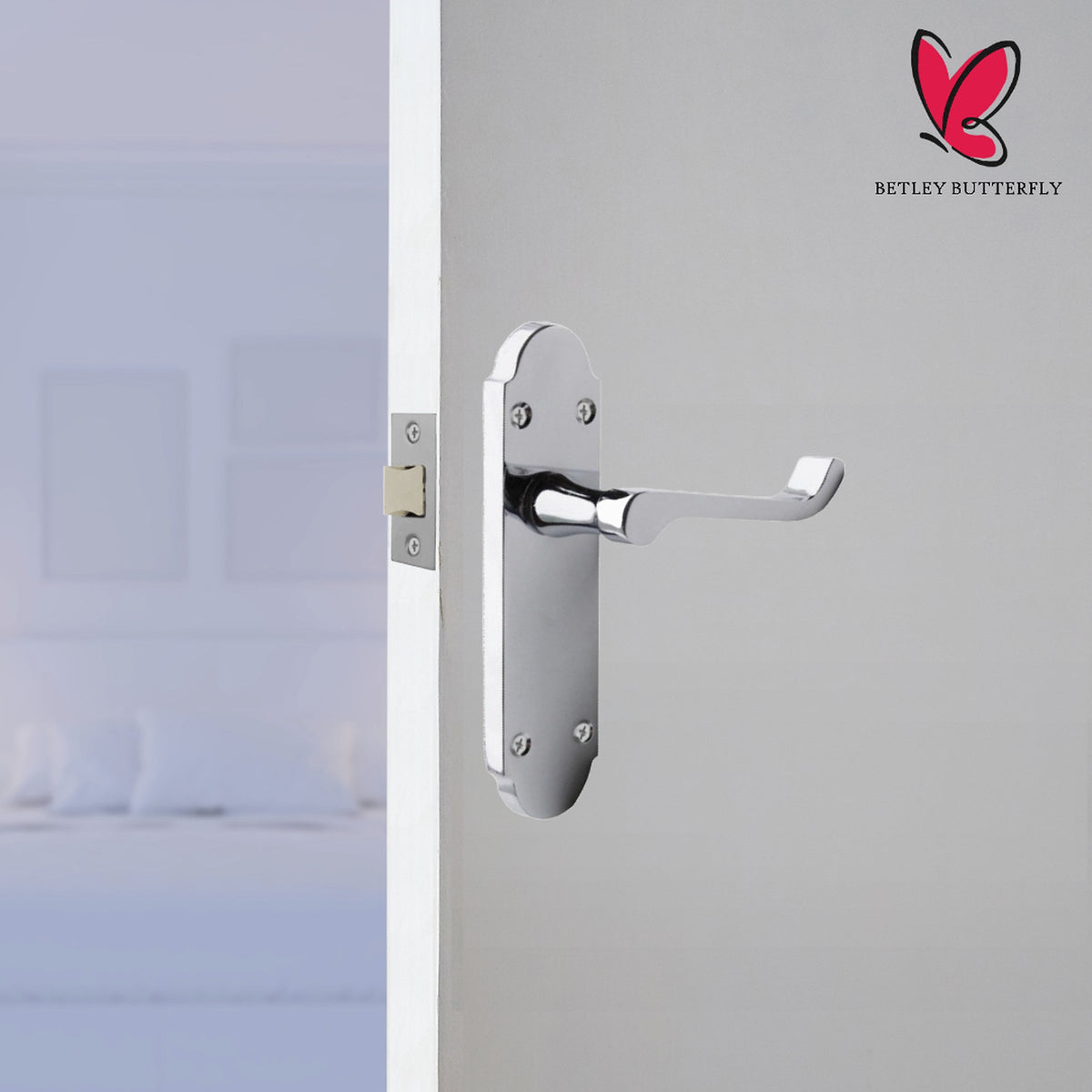Marketplace JPG companion for Multipack Door Handles Latch Pack Epsom Chrome Scroll Lever Victorian 1/4/6 Pairs - 3"