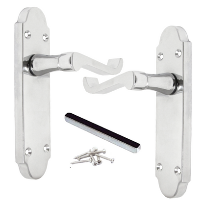 MULTIPACK Door Handles Epsom Chrome Scroll Lever Victorian Scroll 1/4/6 Pairs