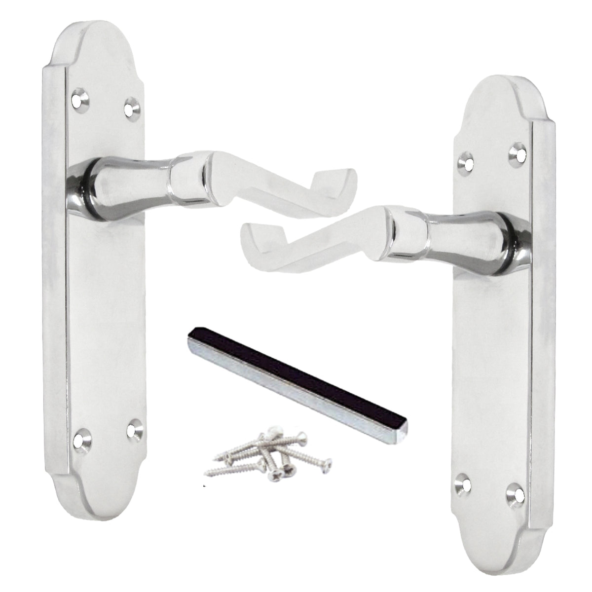 Marketplace JPG companion for Multipack Door Handles Epsom Chrome Scroll Lever Victorian Scroll 1/4/6 Pairs - 169mm X 40mm
