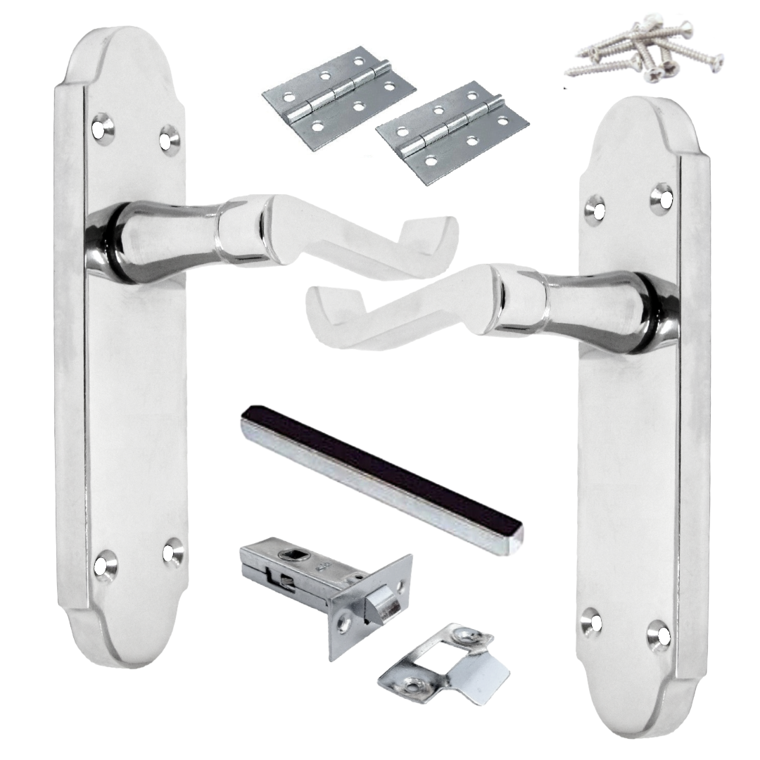 Poignées de porte multipack, loquets, leviers à défilement chromés Epsom, style victorien, 1/4/6 paires