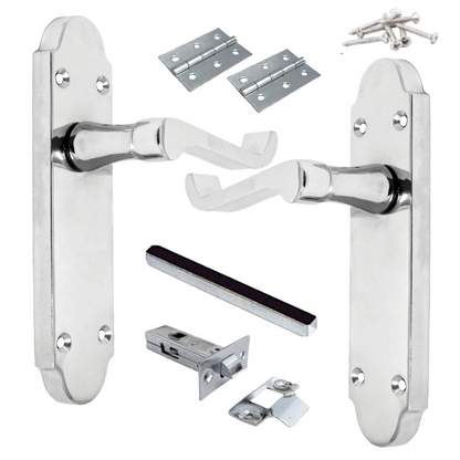 Poignées de porte multipack, loquets, leviers à défilement chromés Epsom, style victorien, 1/4/6 paires