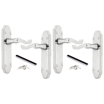 Marketplace JPG companion for Multipack Door Handles Epsom Chrome Scroll Lever Victorian Scroll 1/4/6 Pairs - 169mm X 40mm