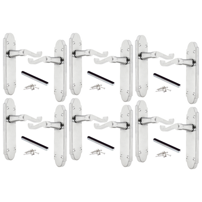 MULTIPACK Door Handles Epsom Chrome Scroll Lever Victorian Scroll 1/4/6 Pairs