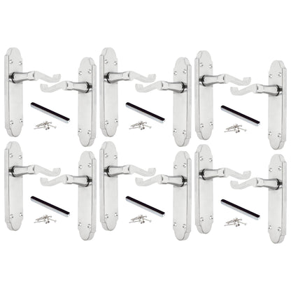 Marketplace JPG companion for Multipack Door Handles Epsom Chrome Scroll Lever Victorian Scroll 1/4/6 Pairs - 169mm X 40mm
