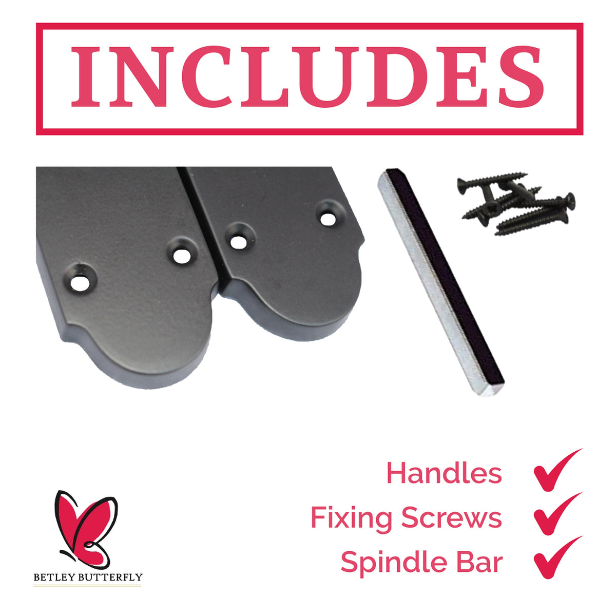 Marketplace JPG companion for Epsom Door Handle Latch Victorian Scroll Lever - Matt Black Pack Hinges