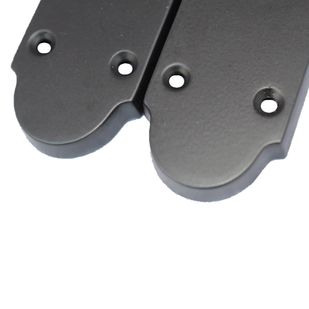 Epsom Door Handle Latch Victorian Scroll Lever - Matt Black Pack Hinges