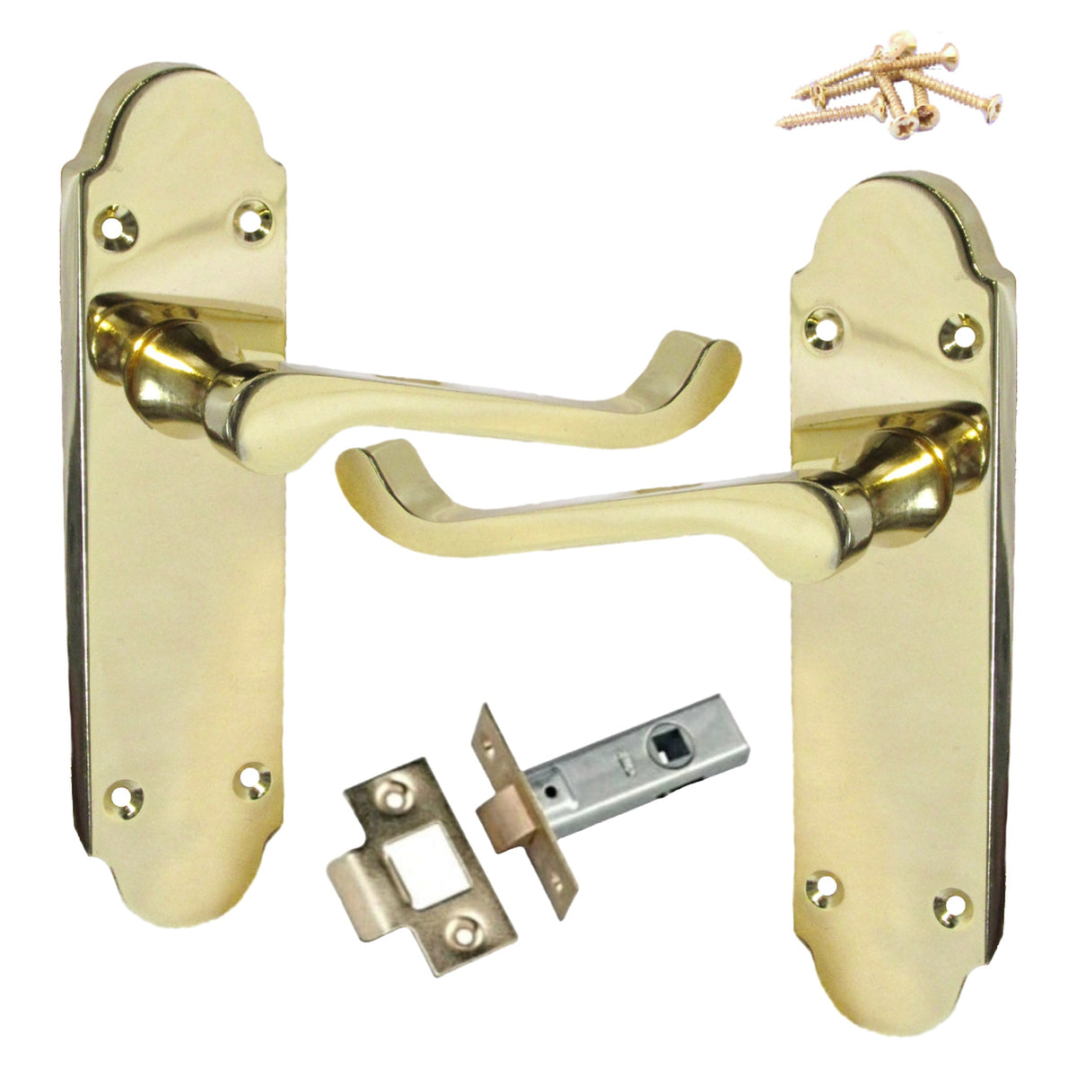 Marketplace JPG companion for Epsom Victorian Scroll Lever Latch Door Handle Pack - Polished Brass