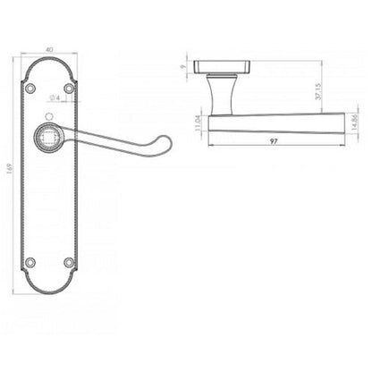 Marketplace JPG companion for Multipack Epsom Door Handle Key Lock Scroll Lever Polished Chrome 1/4/6 Pairs - 169mm X 40mm