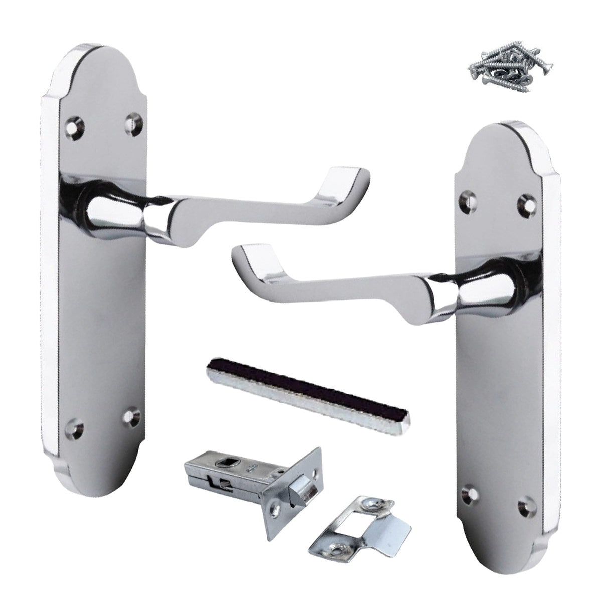Marketplace JPG companion for Epsom Door Handle Latch Victorian Scroll Lever - Chrome Pack