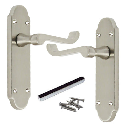 Marketplace JPG companion for Multipack Door Handles Epsom Latch Satin Scroll Lever Victorian 1/4/6 Pairs