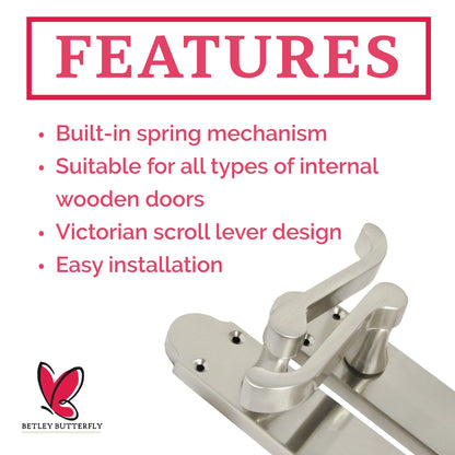 Marketplace JPG companion for Multipack Door Handles Epsom Latch Satin Scroll Lever Victorian 1/4/6 Pairs