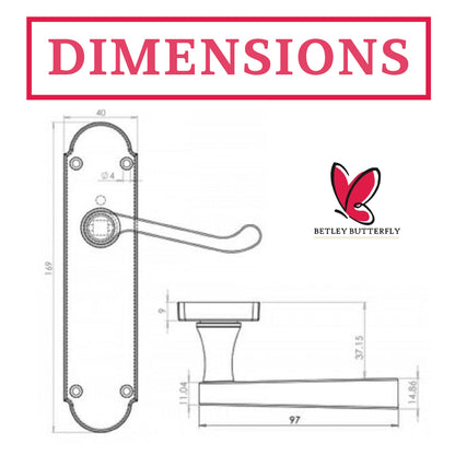 Marketplace JPG companion for Multipack Door Handles Epsom Latch Satin Scroll Lever Victorian 1/4/6 Pairs