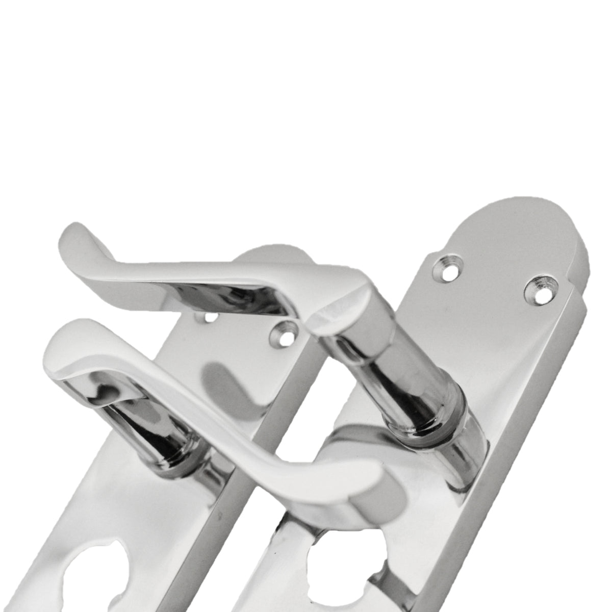 Marketplace JPG companion for Epsom Door Handle Bath Privacy Lock Scroll Lever - Chrome - 168mm X 47mm