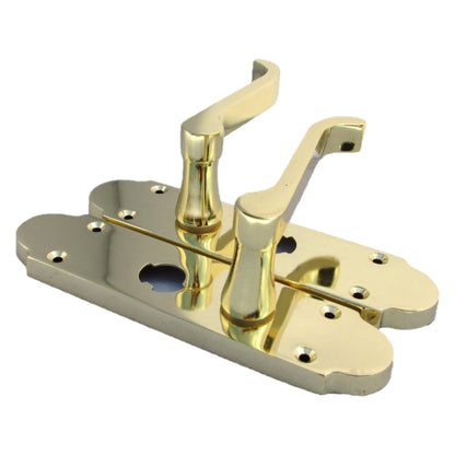 Marketplace JPG companion for Epsom Door Handle Bath Privacy Lock Scroll Lever - Brass - 168mm X 47mm