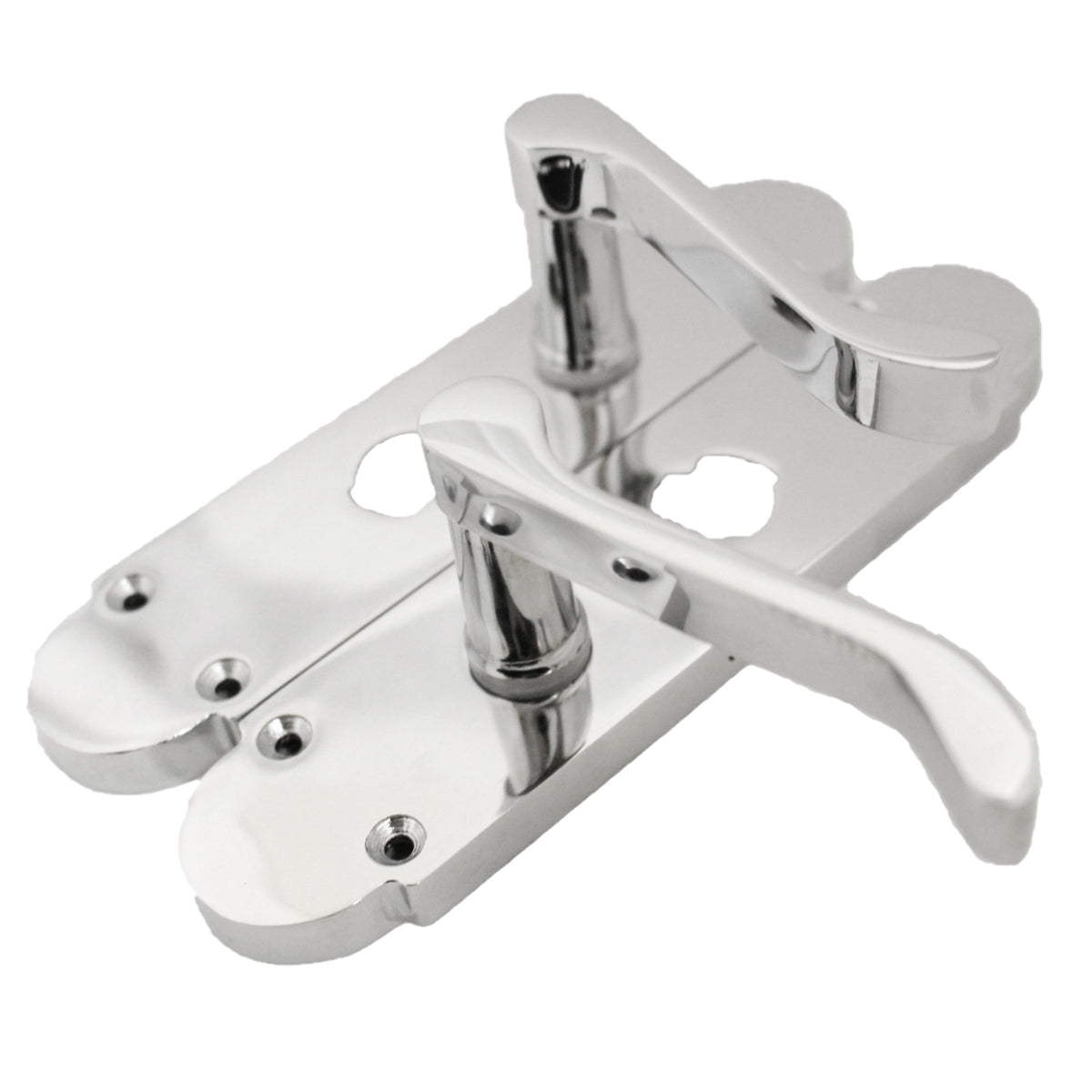 Marketplace JPG companion for Epsom Door Handle Bath Privacy Lock Scroll Lever - Chrome - 168mm X 47mm