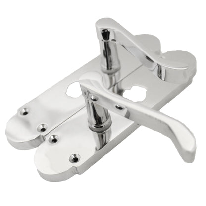 Marketplace JPG companion for Epsom Door Handle Bath Privacy Lock Scroll Lever - Chrome - 168mm X 47mm
