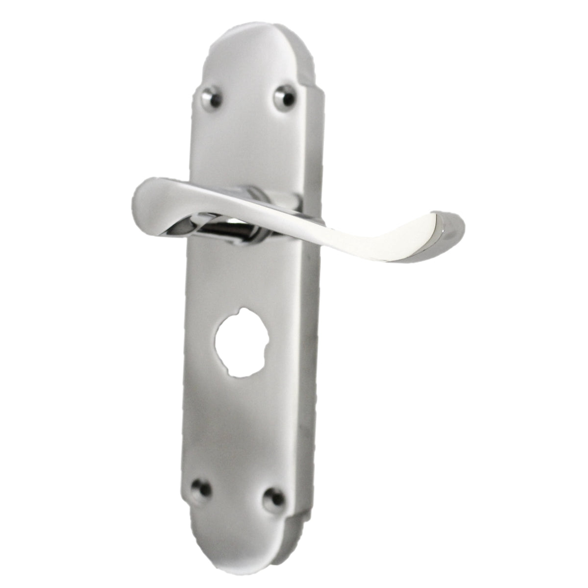 Marketplace JPG companion for Epsom Door Handle Bath Privacy Lock Scroll Lever - Chrome - 168mm X 47mm