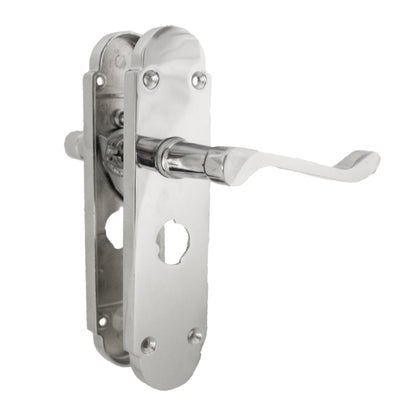 Marketplace JPG companion for Epsom Door Handle Bath Privacy Lock Scroll Lever - Chrome - 168mm X 47mm