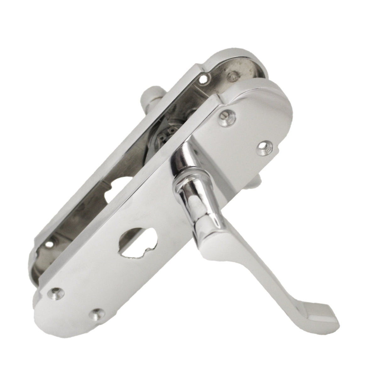 Marketplace JPG companion for Epsom Door Handle Bath Privacy Lock Scroll Lever - Chrome - 168mm X 47mm