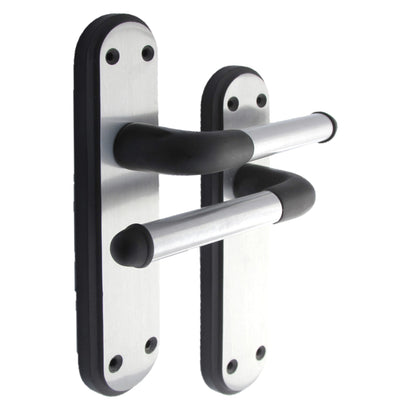 Marketplace JPG companion for Marina Door Handle Two Tone Latch Lever - Matt Black and Satin