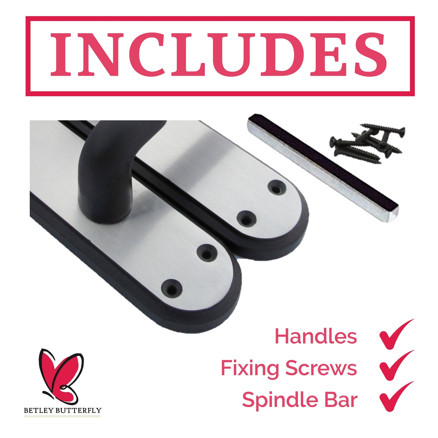 Marketplace JPG companion for Marina Door Handle Two Tone Bathroom Lock Lever - Matt Black and Satin