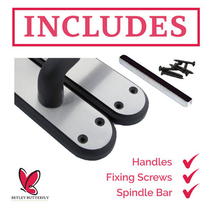 Marketplace JPG companion for Marina Door Handle Two Tone Bathroom Lock Lever - Matt Black and Satin
