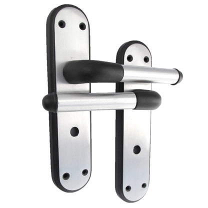 Marketplace JPG companion for Marina Door Handle Two Tone Bathroom Lock Lever - Matt Black and Satin