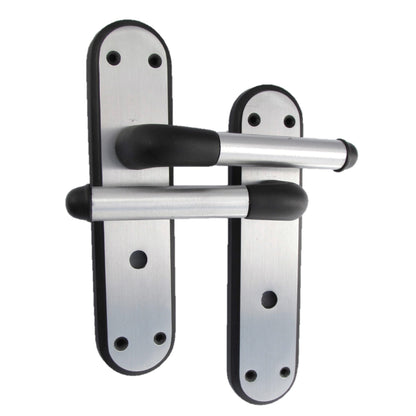 Marketplace JPG companion for Marina Door Handle Two Tone Bathroom Lock Lever - Matt Black and Satin
