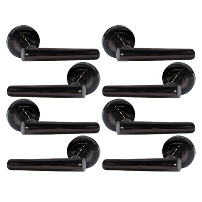 Marketplace JPG companion for Multipack Door Handles T Bar Straight Lever on Rose Latch - Black Nickel 125mm - 52mm