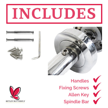 Marketplace JPG companion for Door Handles T Bar Straight Lever on Rose Thumb Turn & Lock - Chrome