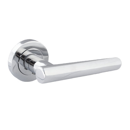 Marketplace JPG companion for Multipack Door Handles T Bar Straight Lever on Rose Latch - Chrome 125mm - 52mm