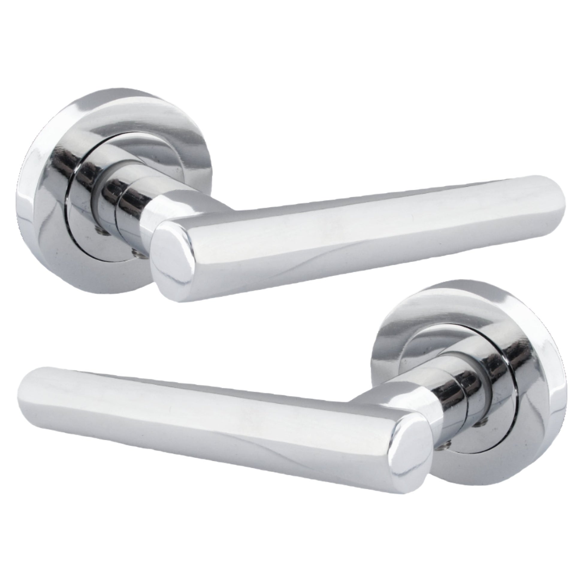 Marketplace JPG companion for Door Handles T Bar Straight Lever on Rose Latch - Chrome 125mm - 10mm