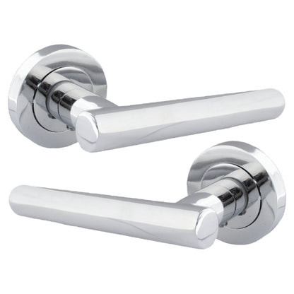 Marketplace JPG companion for Door Handles T Bar Straight Lever on Rose Latch - Chrome 125mm - 10mm