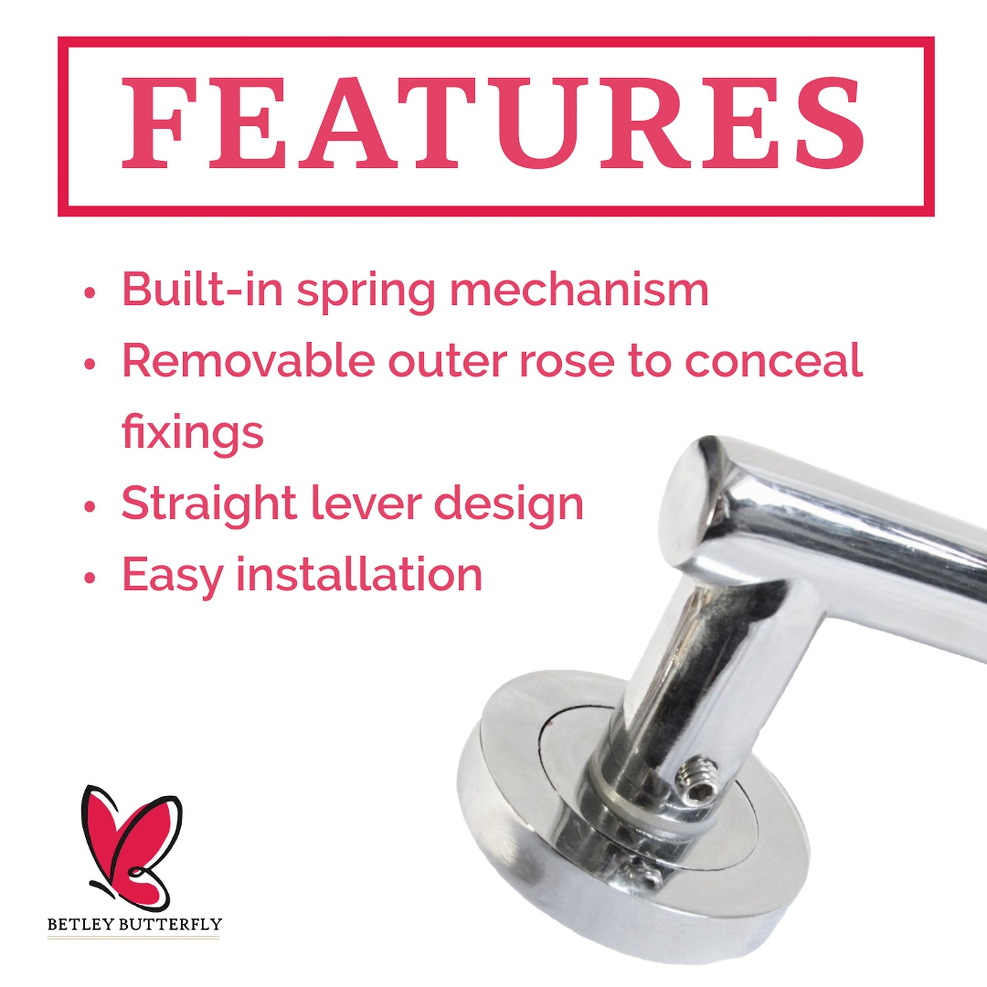 Marketplace JPG companion for Door Handles T Bar Straight Lever on Rose Thumb Turn & Lock - Chrome