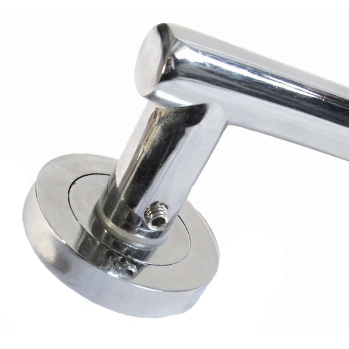 Marketplace JPG companion for Door Handles T Bar Straight Lever on Rose Escutcheon & Lock - Chrome