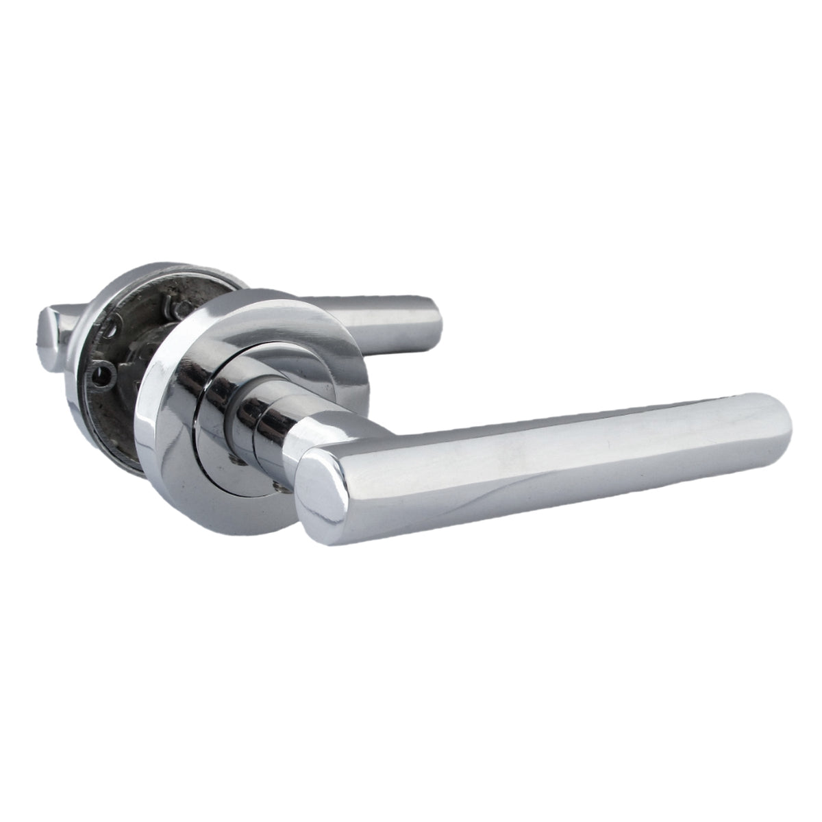 Marketplace JPG companion for Door Handles T Bar Straight Lever on Rose Latch Pack - Chrome 125mm
