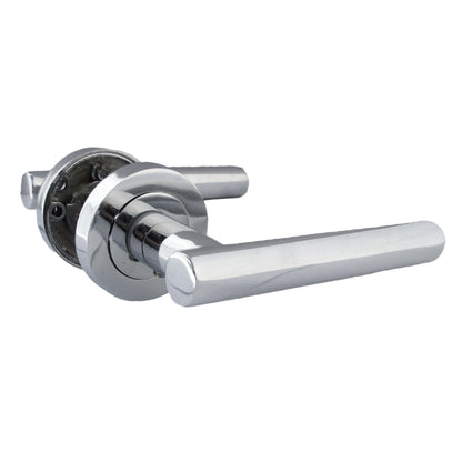 Marketplace JPG companion for Door Handles T Bar Straight Lever on Rose Latch Pack - Chrome 125mm