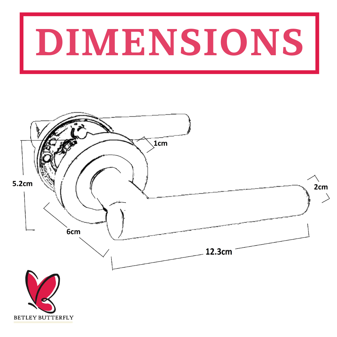MULTIPACK Door Handles T Bar Straight Lever on Rose Latch - Matt Black 125mm