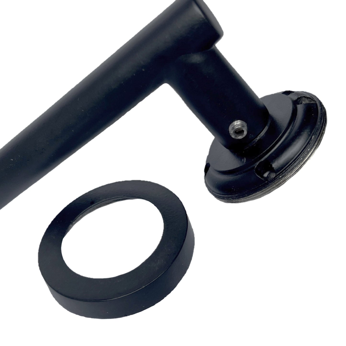 Marketplace JPG companion for Door Handles T Bar Straight Lever on Rose Bath Thumb Turn & Lock - Matt Black