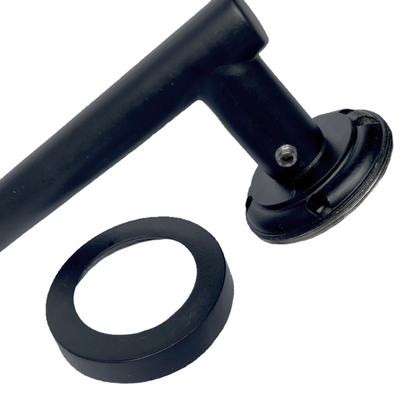 Door Handles Matt Black T Bar Lever on ROUND ROSE Door Pack inc Hinges & Latch