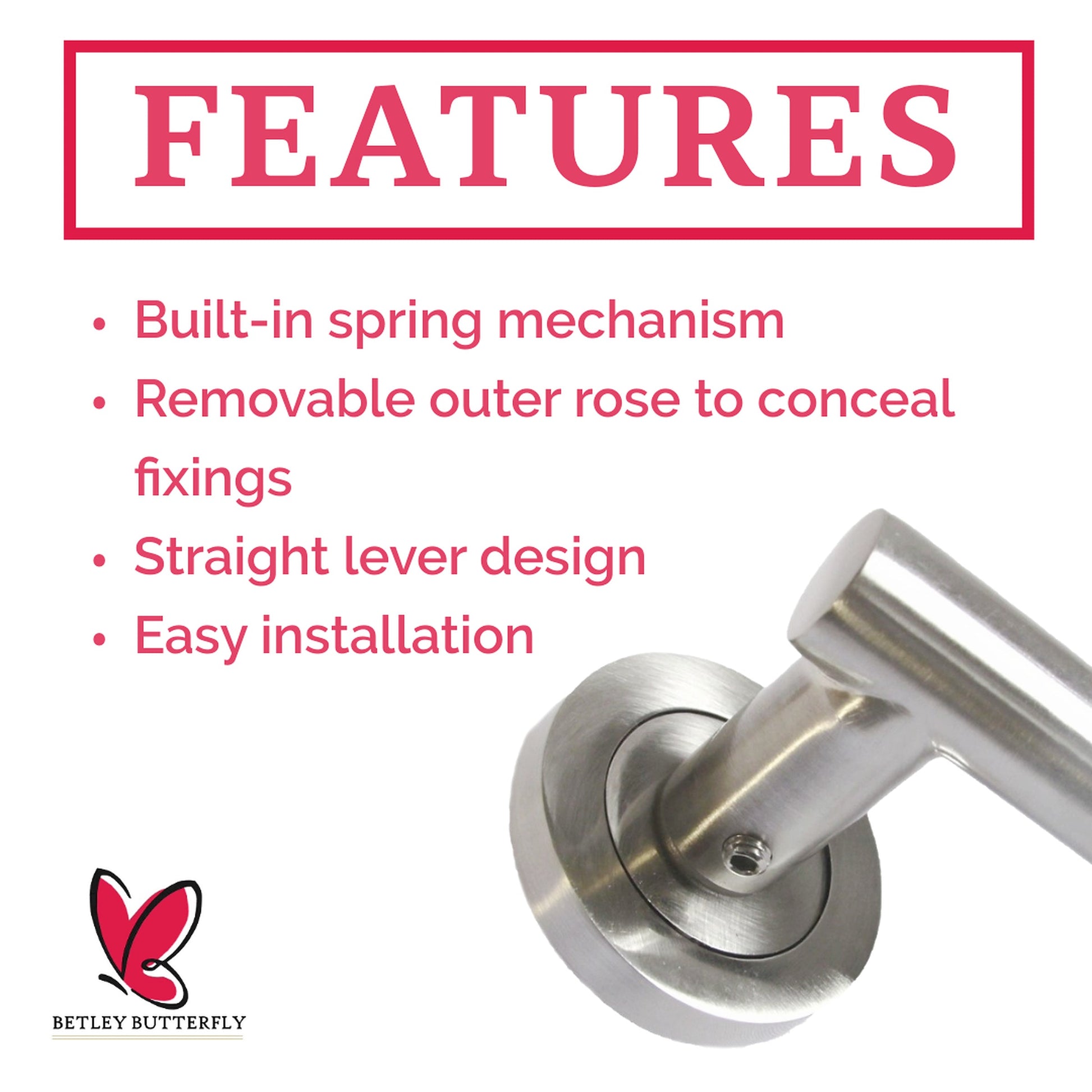Marketplace JPG companion for Door Handles T Bar Straight Lever on Rose Bath Thumb Turn Lock & Hinges - Satin