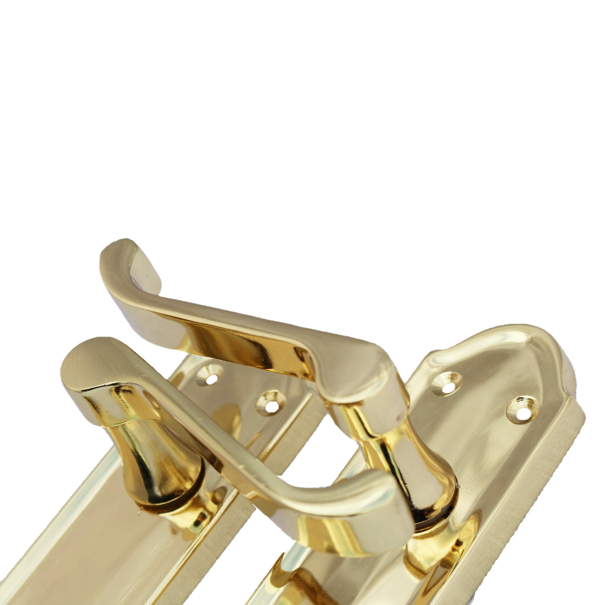 Marketplace JPG companion for Ashford Door Handle Bathroom Lock Scroll Lever - Polished Brass
