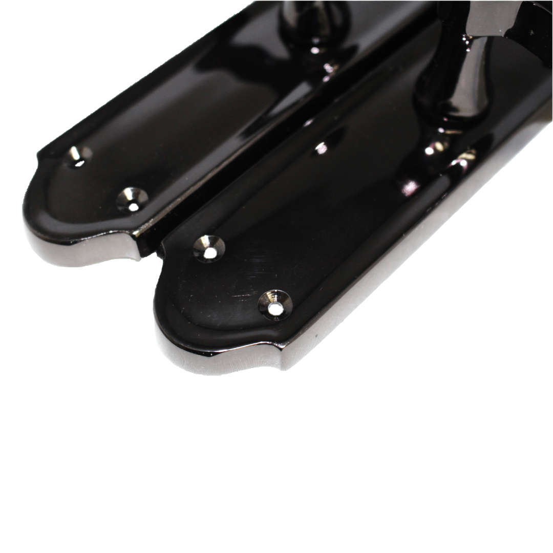 Poignées de porte Ashford en nickel noir, loquet en laiton, levier à défilement, 1/4/6 paires